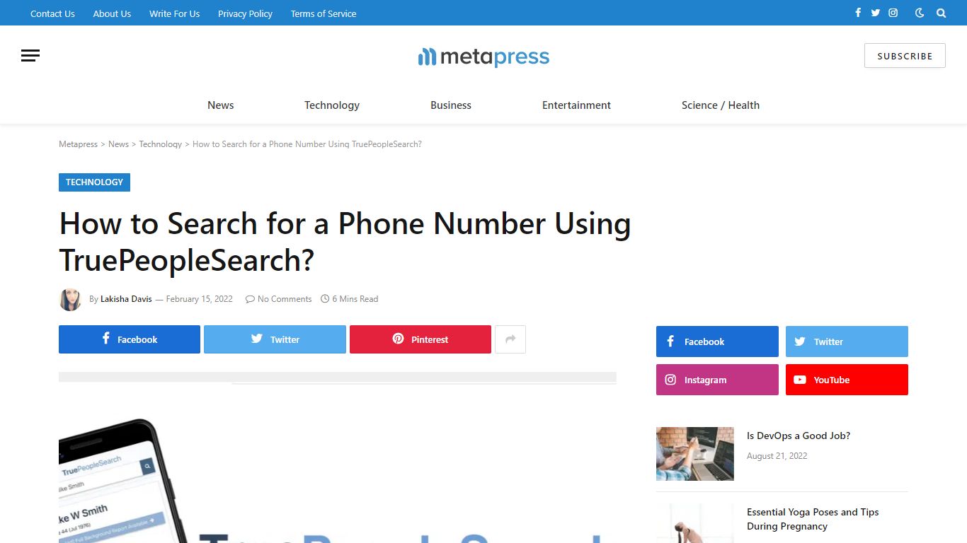How to Search for a Phone Number Using TruePeopleSearch? - Metapress